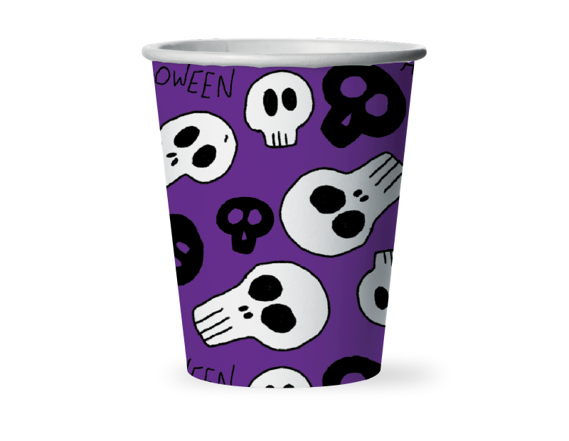 Halloween Paper Cups - 12 Pack (With PDQ) Halloween Paper Cups - 12 Pack