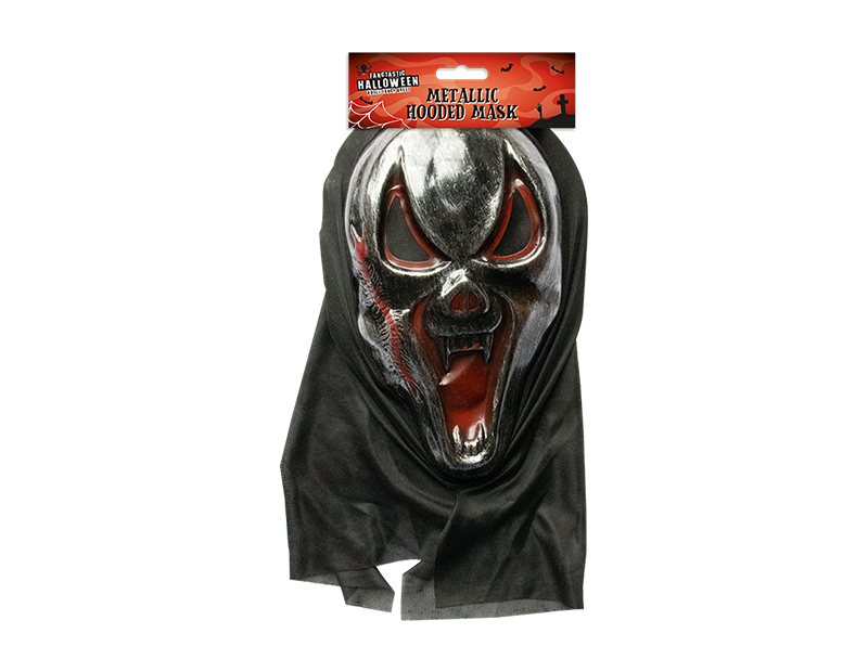 Halloween Metallic Hooded Mask Halloween Metallic Hooded Mask