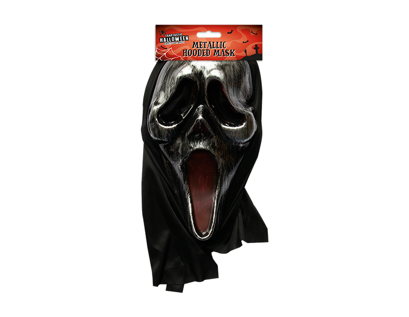 Halloween Metallic Hooded Mask Halloween Metallic Hooded Mask