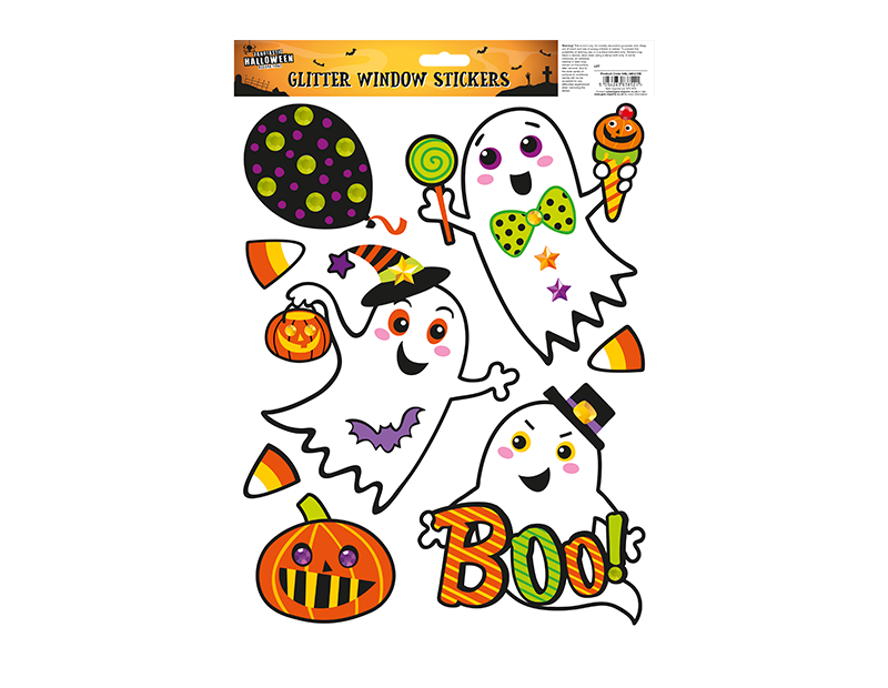 Halloween Glitter Window Stickers Halloween Glitter Window Stickers