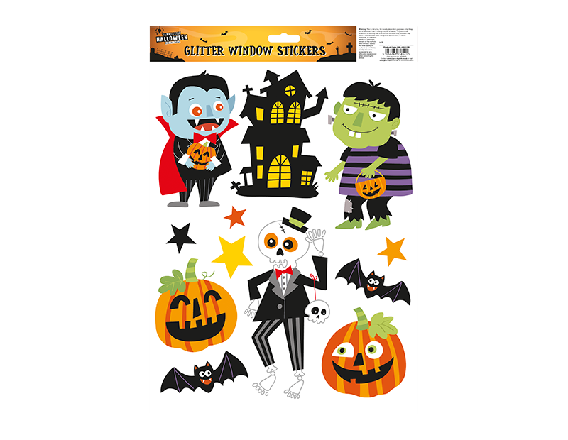 Halloween Glitter Window Stickers Halloween Glitter Window Stickers