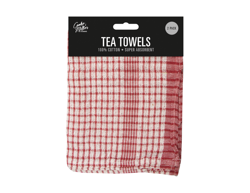 Mono Check Tea Towel - 2 Pack Mono Check Tea Towel - 2 Pack