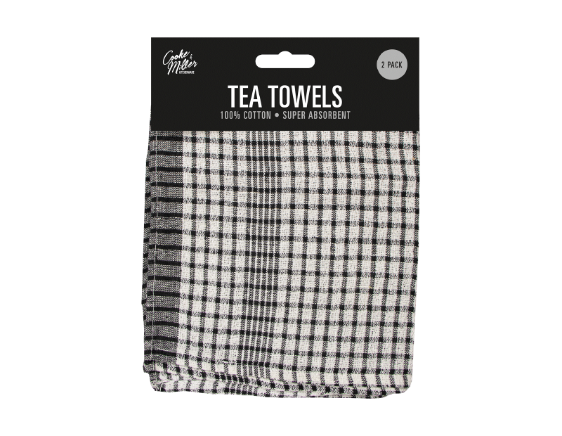 Mono Check Tea Towel - 2 Pack Mono Check Tea Towel - 2 Pack