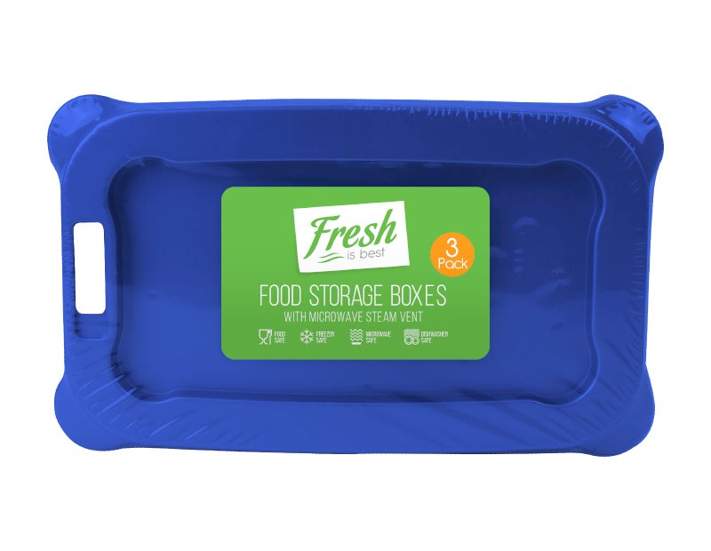 Food Storage Boxes With Vents - 3 Pack Food Storage Boxes With Vents - 3 Pack