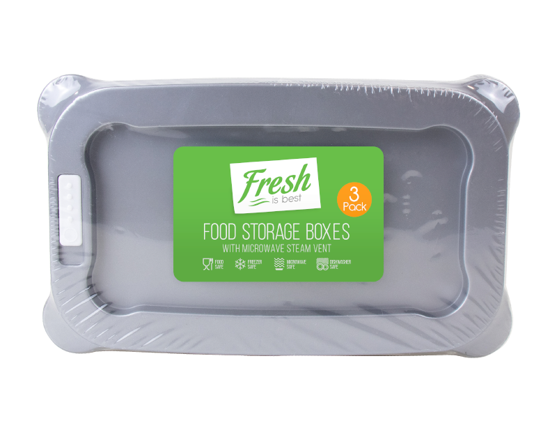 Food Storage Boxes With Vents - 3 Pack Food Storage Boxes With Vents - 3 Pack