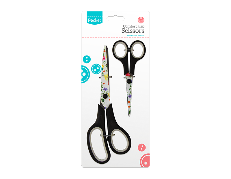 Floral Pattern Scissors - 2 Pack Floral Pattern Scissors - 2 Pack