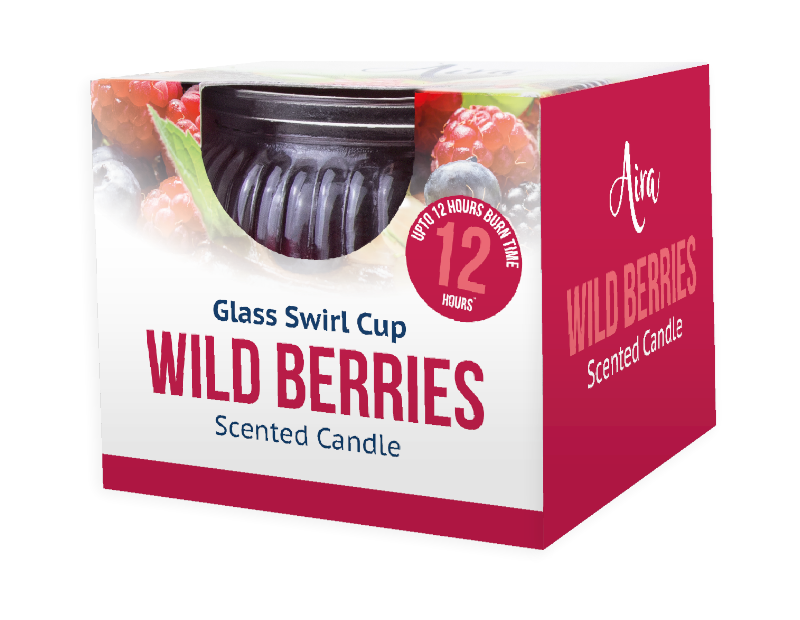 Scented Candle in Swirl Glass Cup Scented Candle in Swirl Glass Cup