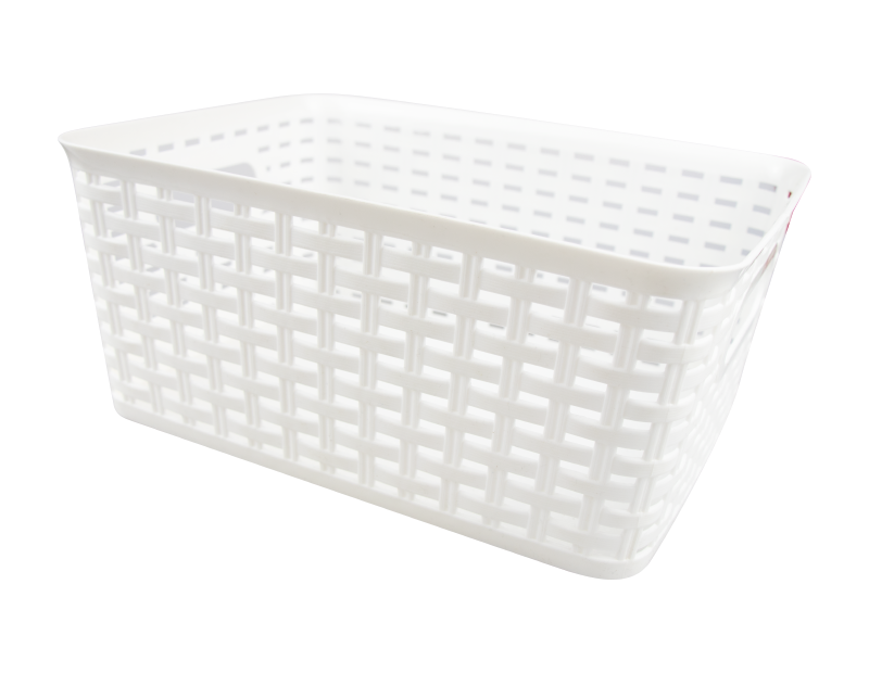 Plastic Rattan Effect Storage Basket - Trend Plastic Rattan Effect Storage Basket - Trend