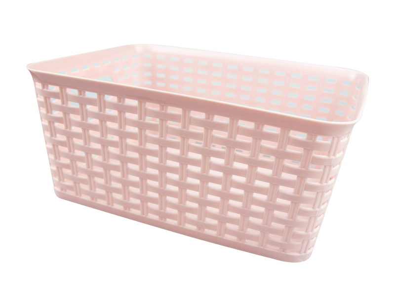 Plastic Rattan Effect Storage Basket - Trend Plastic Rattan Effect Storage Basket - Trend