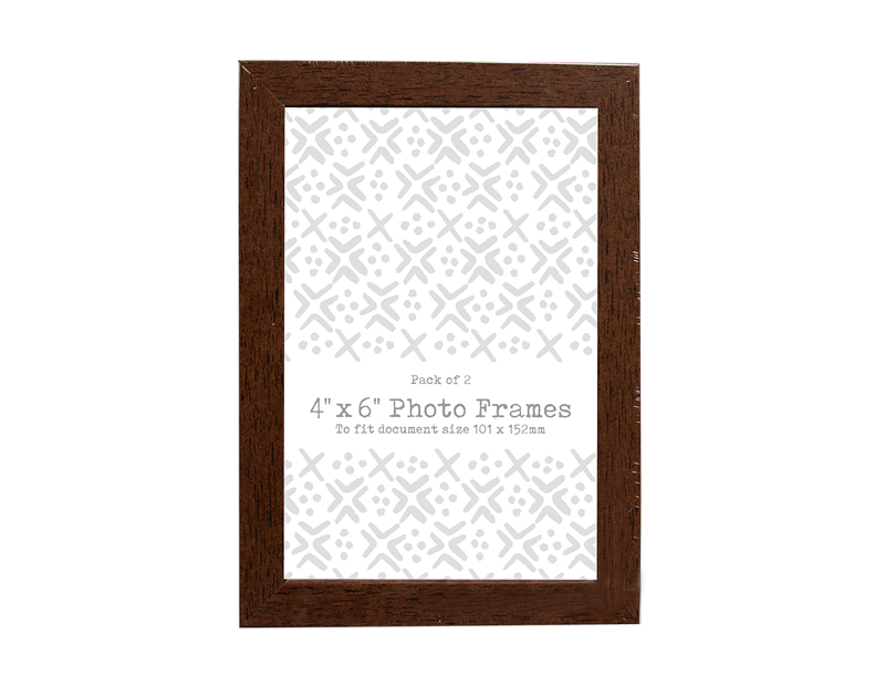 Wood Effect Photo Frames 4" x 6 " - 2 Pack (With PDQ) Wood Effect Photo Frames 4" x 6 " - 2 Pack (With PDQ)