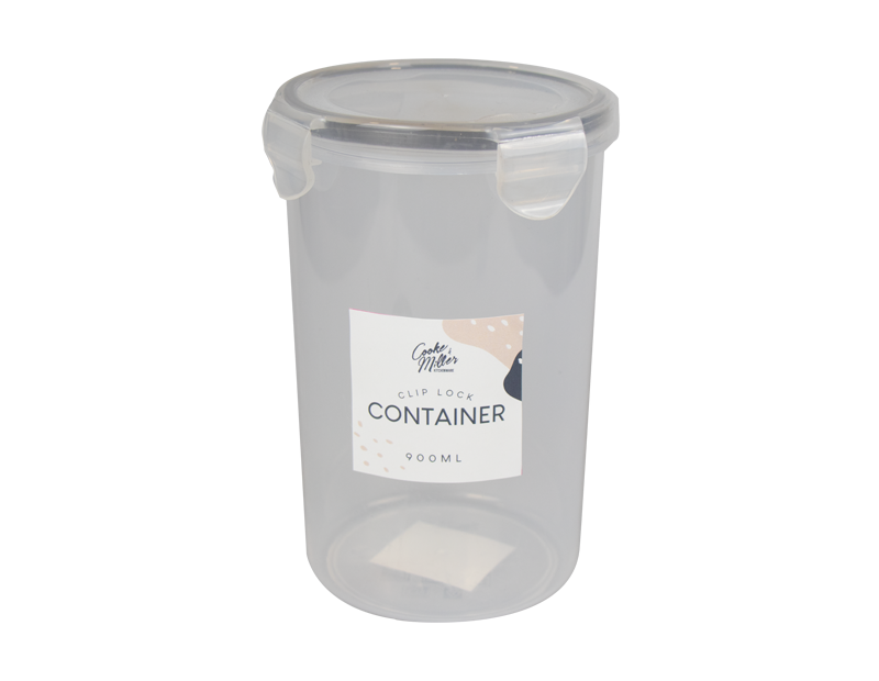 Round Clip Lock Container 900ml - Trend Round Clip Lock Container 900ml - Trend