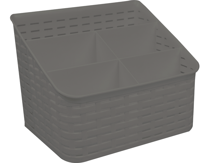 Plastic Rattan Effect Five Section Basket - Trend Plastic Rattan Effect Five Section Basket - Trend