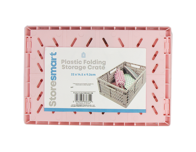 Plastic Folding Storage Crate Small - Trend Plastic Folding Storage Crate Small - Trend