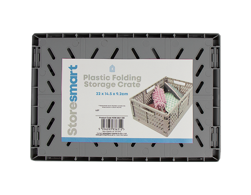 Plastic Folding Storage Crate Small - Trend Plastic Folding Storage Crate Small - Trend
