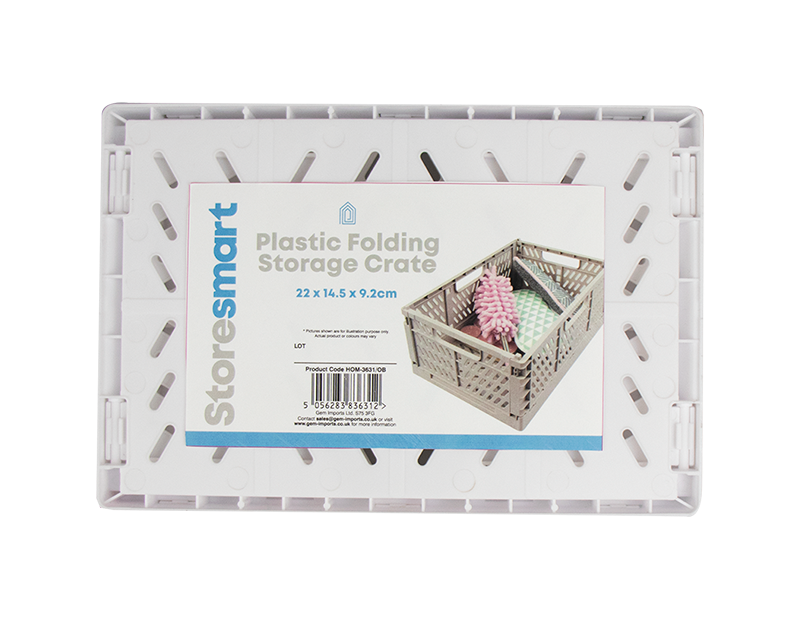 Plastic Folding Storage Crate Small - Trend Plastic Folding Storage Crate Small - Trend
