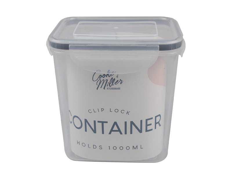 Rectangle Clip Lock Container 1000ml - Trend Rectangle Clip Lock Container 1000ml - Trend