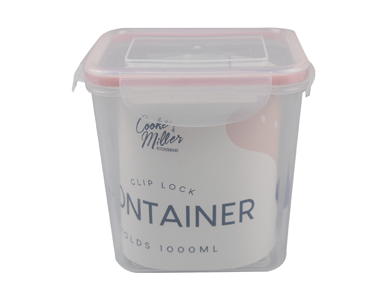 Rectangle Clip Lock Container 1000ml - Trend Rectangle Clip Lock Container 1000ml - Trend