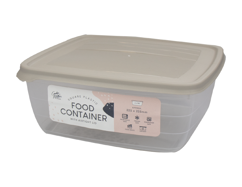 Plastic Food Container 2 Litre - Trend Plastic Food Container 2 Litre - Trend