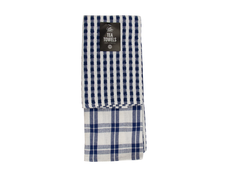 Terry & Waffle Tea Towels - 2 Pack Terry & Waffle Tea Towels - 2 Pack