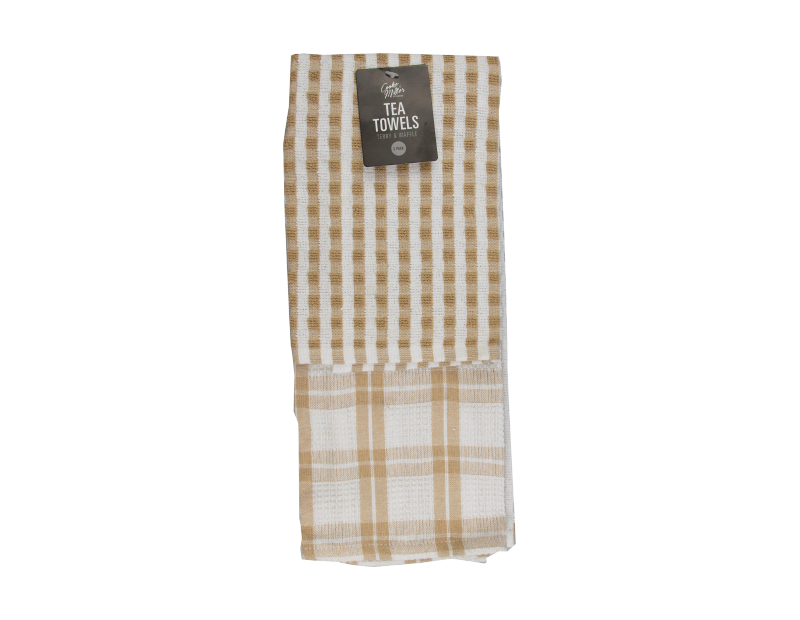 Terry & Waffle Tea Towels - 2 Pack Terry & Waffle Tea Towels - 2 Pack