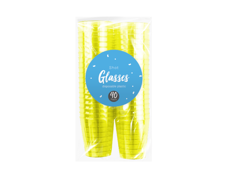 Neon Plastic Shot Glasses - 40 Pack Neon Plastic Shot Glasses - 40 Pack