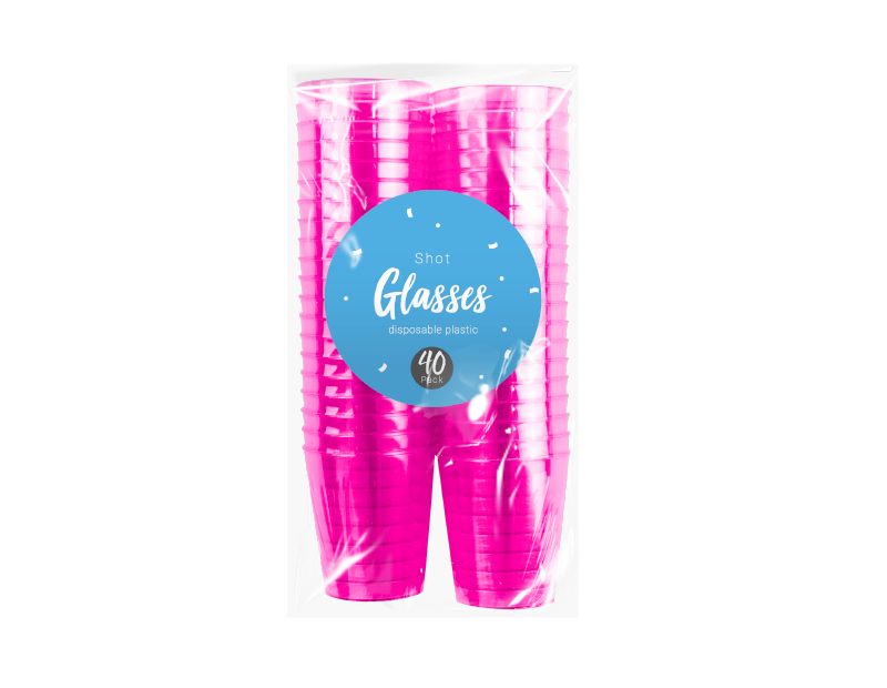 Neon Plastic Shot Glasses - 40 Pack Neon Plastic Shot Glasses - 40 Pack