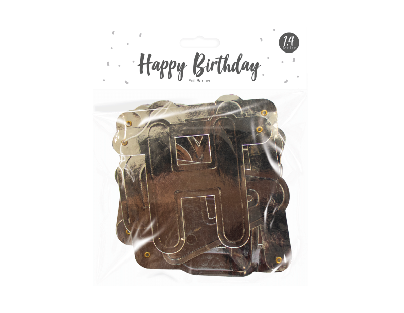 Happy Birthday Foil Banner 1.4m Happy Birthday Foil Banner 1.4m
