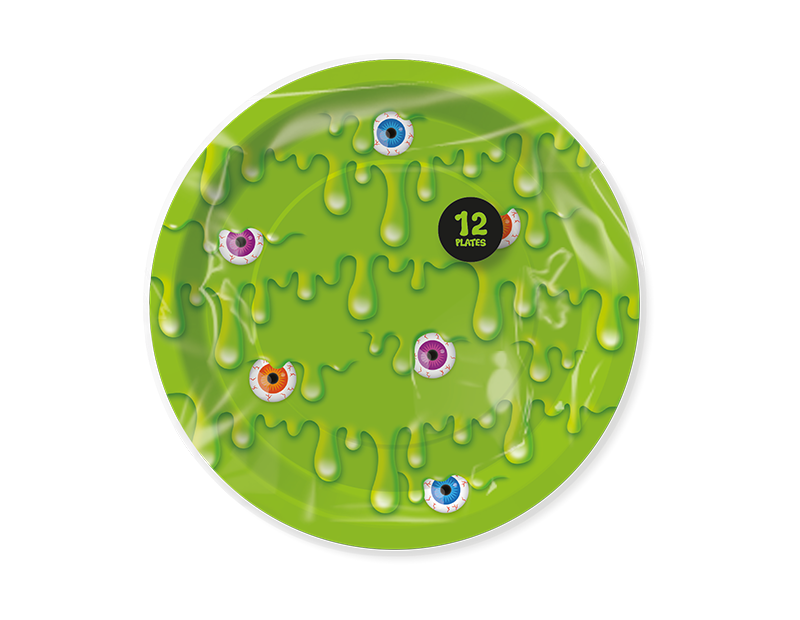 Slime Disposable Paper Plates 23cm - 12 Pack (With PDQ) Slime Disposable Paper Plates 23cm - 12 Pack