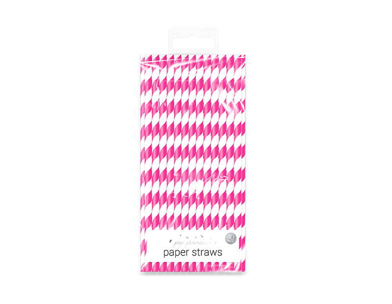 Bright Paper Straws - 40 Pack Bright Paper Straws - 40 Pack