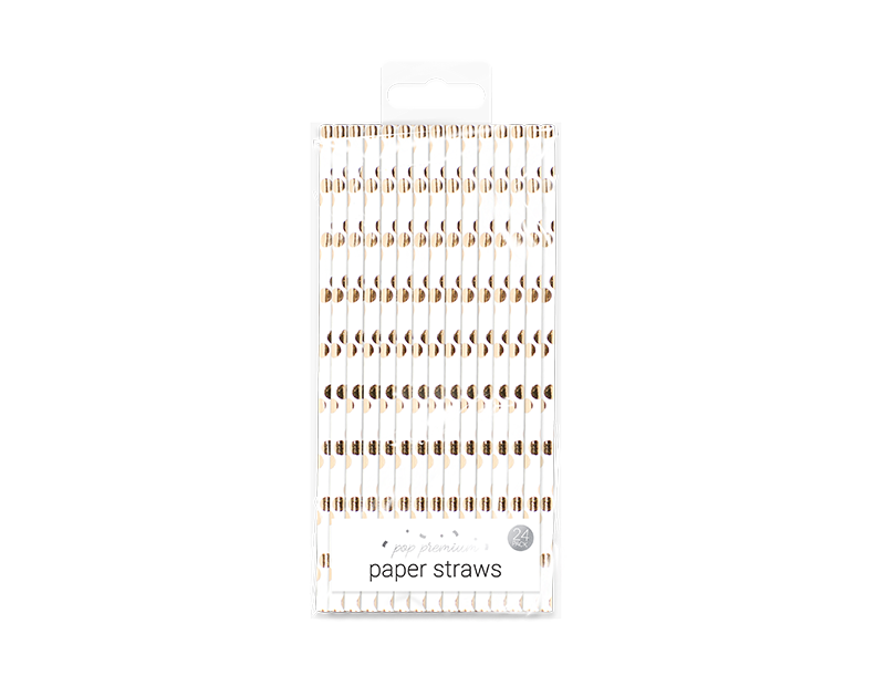 Metallic Paper Straws – 24 Pack Metallic Paper Straws – 24 Pack