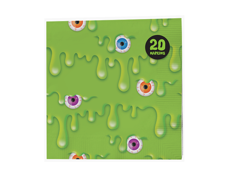 Slime Paper Napkins 3 Ply - 20 Pack (With PDQ) Slime Paper Napkins 3 Ply - 20 Pack