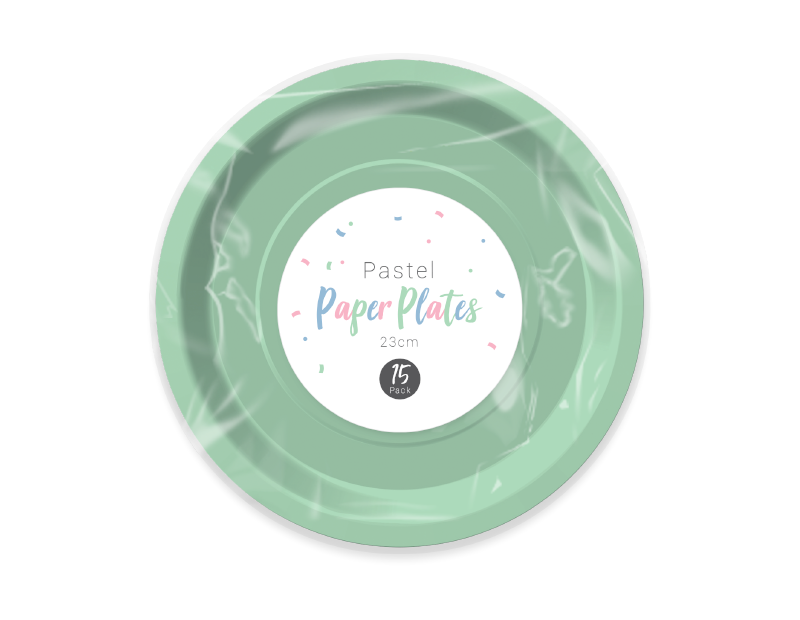 Pastel Disposable Paper Plates 23cm - 15 Pack (With PDQ) Pastel Disposable Paper Plates 23cm - 15 Pack (With PDQ)