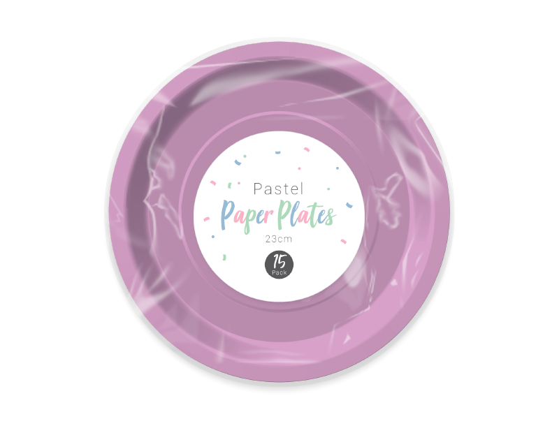 Pastel Disposable Paper Plates 23cm - 15 Pack (With PDQ) Pastel Disposable Paper Plates 23cm - 15 Pack (With PDQ)