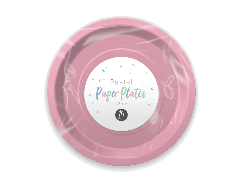 Pastel Disposable Paper Plates 23cm - 15 Pack (With PDQ) Pastel Disposable Paper Plates 23cm - 15 Pack (With PDQ)
