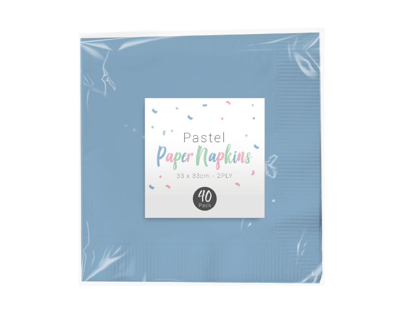 Pastel Disposable Paper Napkins 2 Ply - 40 Pack (With PDQ) Pastel Disposable Paper Napkins 2 Ply - 40 Pack (With PDQ)