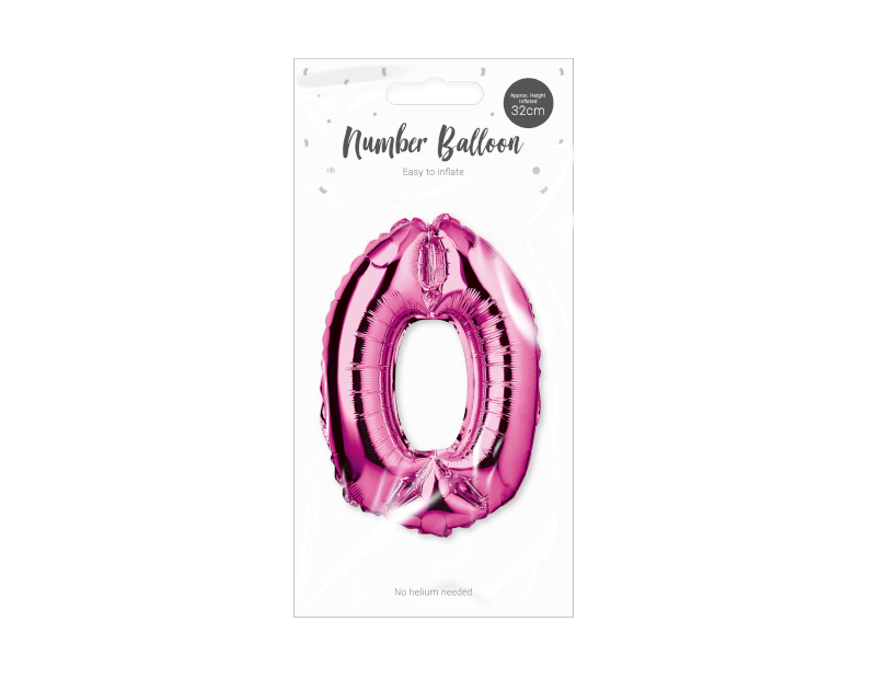 Pink Foil Number Balloon 32cm Pink Foil Number Balloon 32cm