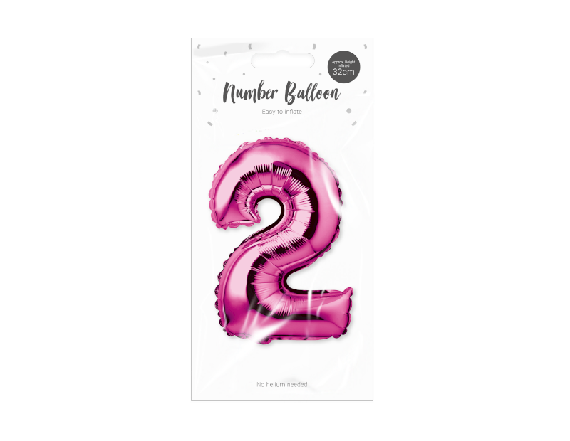 Pink Foil Number Balloon 32cm Pink Foil Number Balloon 32cm