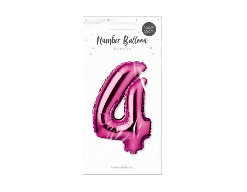 Pink Foil Number Balloon 32cm Pink Foil Number Balloon 32cm