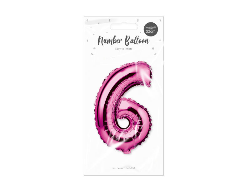 Pink Foil Number Balloon 32cm Pink Foil Number Balloon 32cm