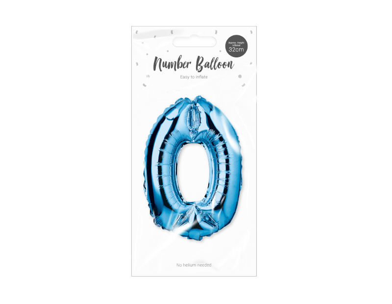 Blue Foil Number Balloon 32cm Blue Foil Number Balloon 32cm