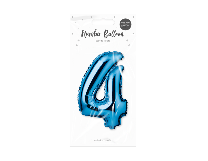 Blue Foil Number Balloon 32cm Blue Foil Number Balloon 32cm