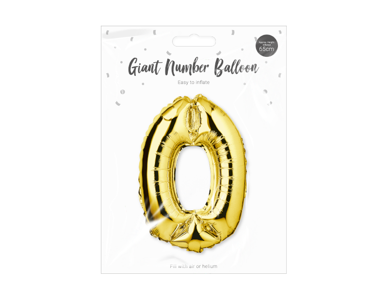 Gold Foil Number Balloon 65cm Gold Foil Number Balloon 65cm