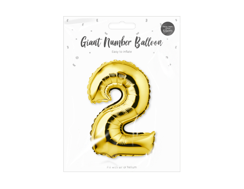 Gold Foil Number Balloon 65cm Gold Foil Number Balloon 65cm