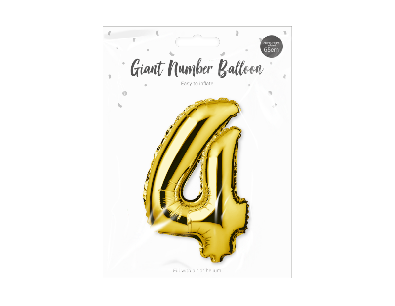 Gold Foil Number Balloon 65cm Gold Foil Number Balloon 65cm