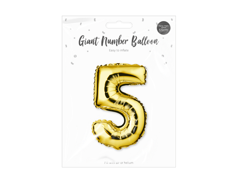Gold Foil Number Balloon 65cm Gold Foil Number Balloon 65cm