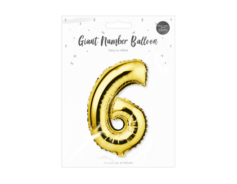Gold Foil Number Balloon 65cm Gold Foil Number Balloon 65cm