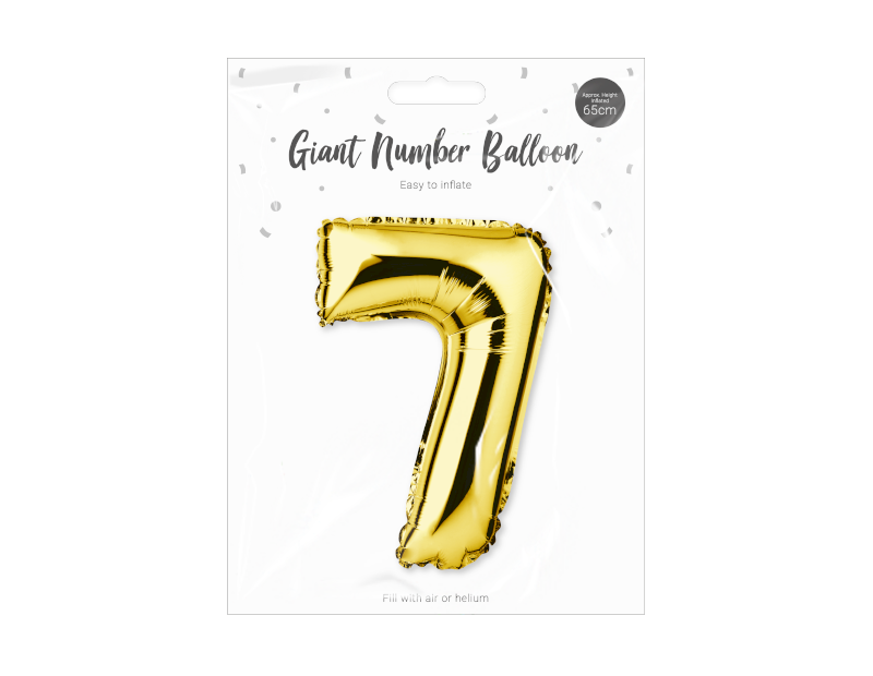 Gold Foil Number Balloon 65cm Gold Foil Number Balloon 65cm