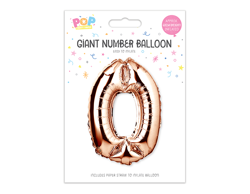 Rose Gold Foil Number Balloon 65cm Rose Gold Foil Number Balloon 65cm