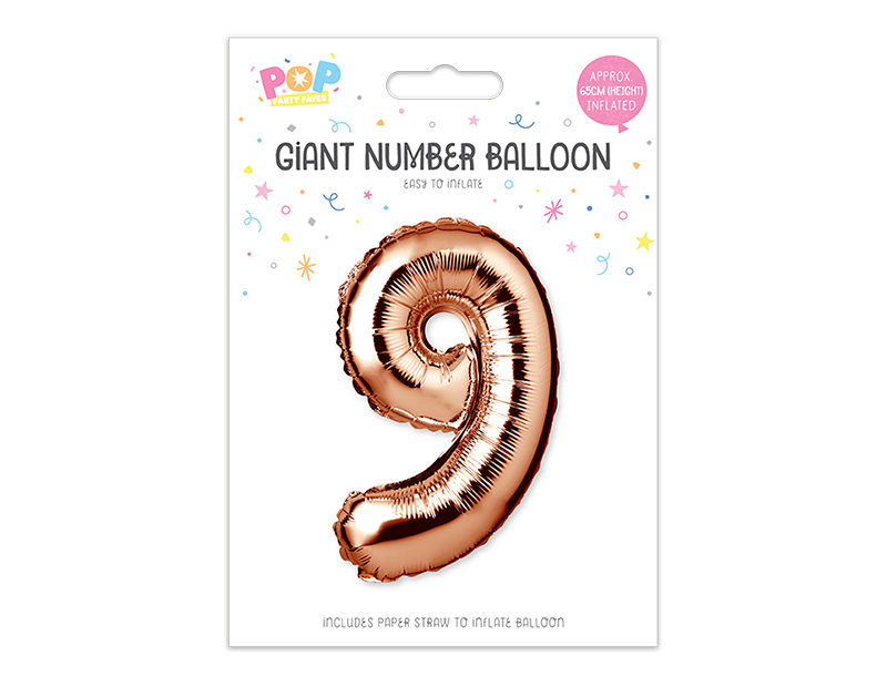 Rose Gold Foil Number Balloon 65cm Rose Gold Foil Number Balloon 65cm