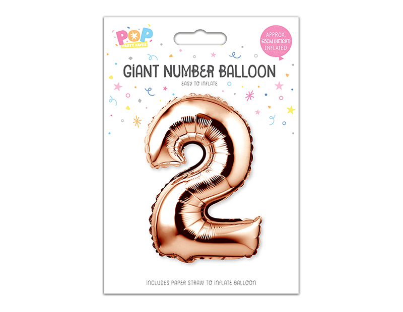 Rose Gold Foil Number Balloon 65cm Rose Gold Foil Number Balloon 65cm